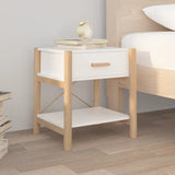 Bedside Tables 2pcs White 42x38x45 cm Engineered Wood - Side View