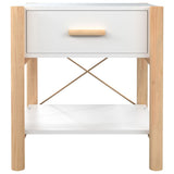 Bedside Tables 2pcs White 42x38x45 cm Engineered Wood - Rear View
