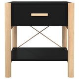 Bedside Tables 2pcs Black 42x38x45 cm Engineered Wood - Rear View