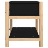 Bedside Tables 2pcs Black 42x38x45 cm Engineered Wood - Close-Up Angle