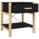Bedside Tables 2pcs Black 42x38x45 cm Engineered Wood - Low Angle