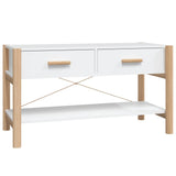TV Cabinet White 82x38x45 cm Engineered Wood - Front View