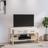 TV Cabinet White 82x38x45 cm Engineered Wood - Side View