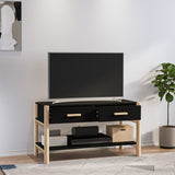 TV Cabinet Black 82x38x45 cm Engineered Wood - Side View