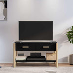 TV Cabinet Black 82x38x45 cm Engineered Wood