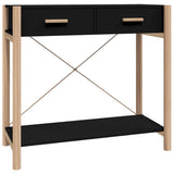 Console Table Black 82x38x75 cm Engineered Wood