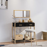 Console Table Black 82x38x75 cm Engineered Wood