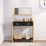 Console Table Black 82x38x75 cm Engineered Wood