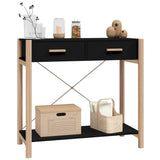 Console Table Black 82x38x75 cm Engineered Wood - 45-Degree Angle