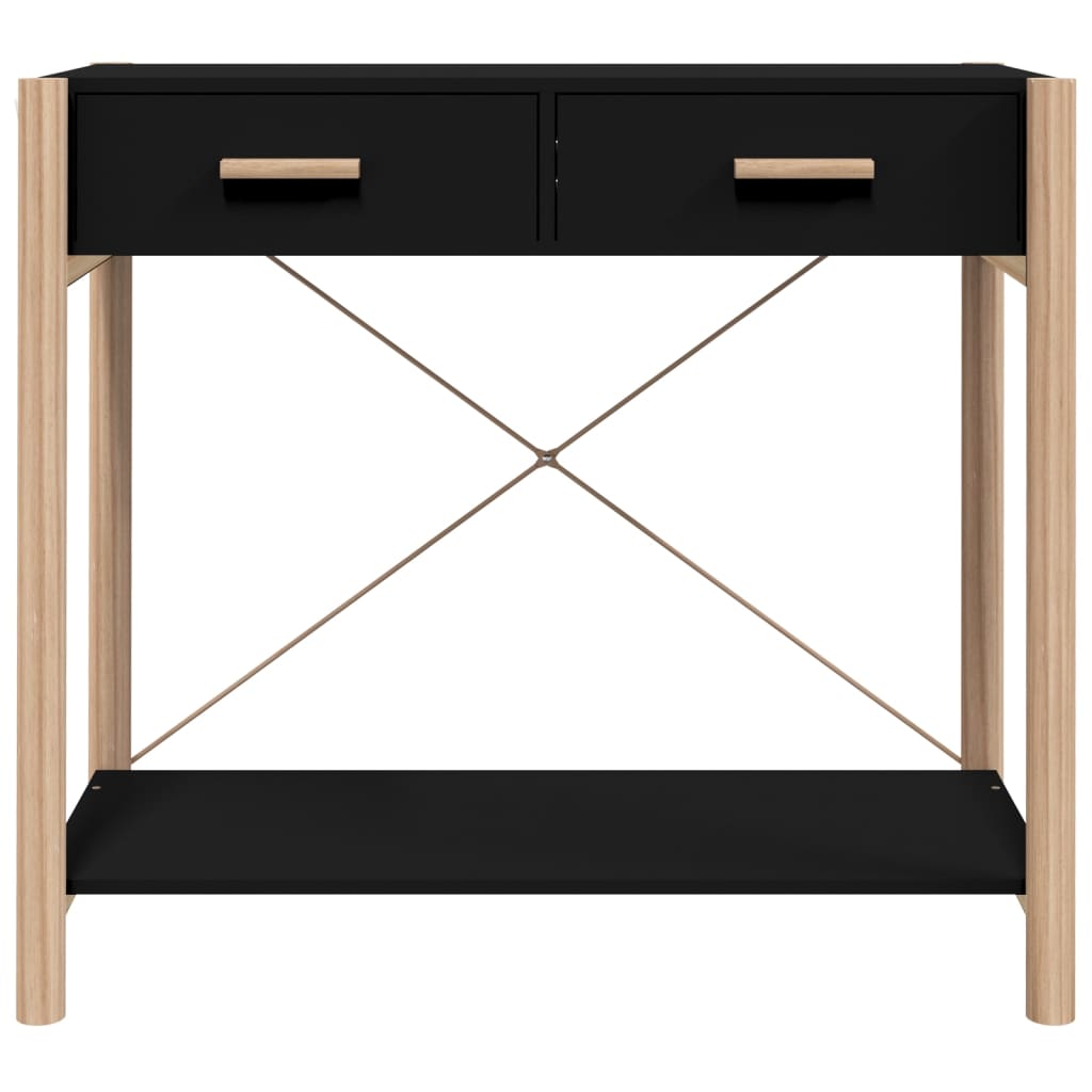 Console Table Black 82x38x75 cm Engineered Wood