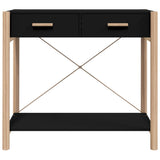 Console Table Black 82x38x75 cm Engineered Wood