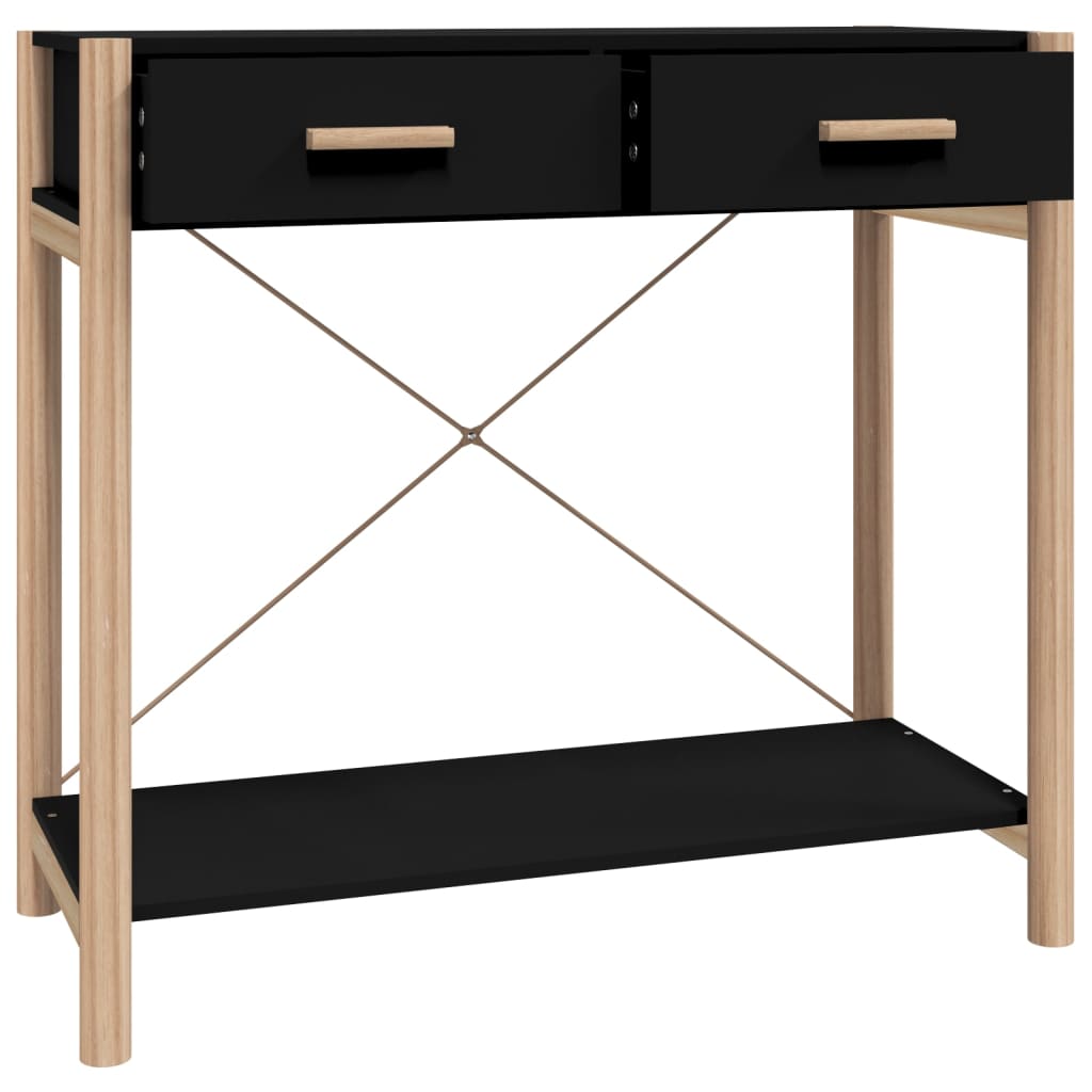 Console Table Black 82x38x75 cm Engineered Wood