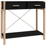 Console Table Black 82x38x75 cm Engineered Wood
