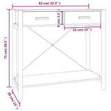 Console Table Black 82x38x75 cm Engineered Wood - Extra Image