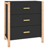 Sideboard Black 62x38x70 cm Engineered Wood - Front View