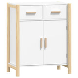 Sideboard White 62x38x75 cm Engineered Wood - Front View