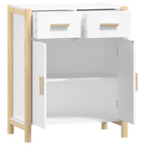 Sideboard White 62x38x75 cm Engineered Wood - Close-Up Angle