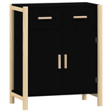 Sideboard Black 62x38x75 cm Engineered Wood - Front View