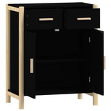 Sideboard Black 62x38x75 cm Engineered Wood - Close-Up Angle
