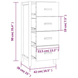 Highboard 42x38x90 cm Engineered Wood - Extra Image