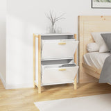 Shoe Cabinet White 57.5x33x80 cm Engineered Wood - Top-Down View