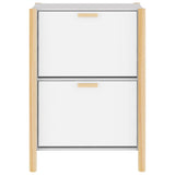 Shoe Cabinet White 57.5x33x80 cm Engineered Wood - Rear View