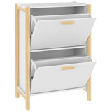 Shoe Cabinet White 57.5x33x80 cm Engineered Wood - Low Angle