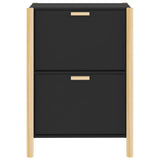 Shoe Cabinet Black 57.5x33x80 cm Engineered Wood