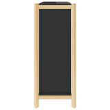 Shoe Cabinet Black 57.5x33x80 cm Engineered Wood - Close-Up Angle