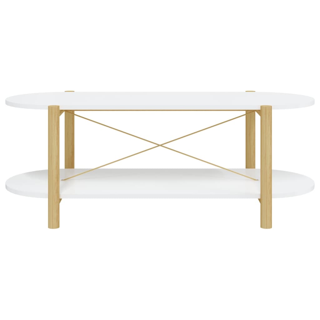 Coffee Table White 110x48x40 cm Engineered Wood