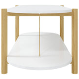 Coffee Table White 110x48x40 cm Engineered Wood - Rear View
