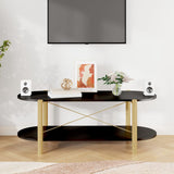 Coffee Table Black 110x48x40 cm Engineered Wood - Side View