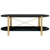 Coffee Table Black 110x48x40 cm Engineered Wood - 45-Degree Angle