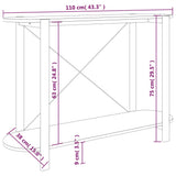 Console Table 110x38x75 cm Engineered Wood