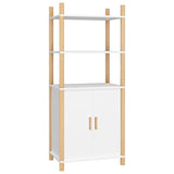 Highboard White 60x40x141 cm Engineered Wood - Front View