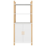 Highboard White 60x40x141 cm Engineered Wood - Side View