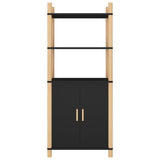 Highboard Black 60x40x141 cm Engineered Wood - Side View