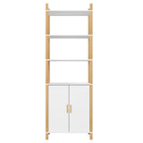 Highboard White 60x40x173 cm Engineered Wood - Side View