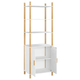 Highboard White 60x40x173 cm Engineered Wood - 45-Degree Angle