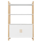 Highboard White 80x40x121 cm Engineered Wood