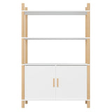 Highboard White 80x40x121 cm Engineered Wood - Side View