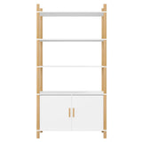 Highboard White 80x40x153 cm Engineered Wood - Side View