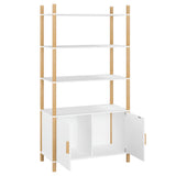 Highboard White 80x40x153 cm Engineered Wood - 45-Degree Angle