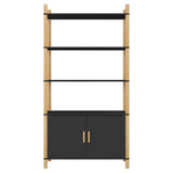 Highboard Black 80x40x153 cm Engineered Wood