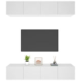 TV Cabinets 4 pcs White 80x30x30 cm Engineered Wood - Top-Down View