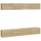 Wall TV Cabinets 4 pcs Sonoma Oak 100x30x30 cm