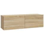 Wall TV Cabinets 4 pcs Sonoma Oak 100x30x30 cm