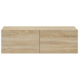 Wall TV Cabinets 4 pcs Sonoma Oak 100x30x30 cm