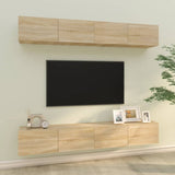 Wall TV Cabinets 4 pcs Sonoma Oak 100x30x30 cm
