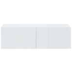 Wall TV Cabinets 4 pcs High Gloss White 100x30x30 cm